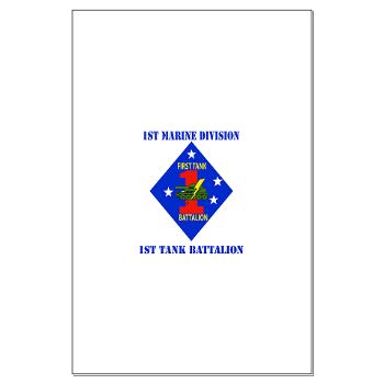 1TB1MD - M01 - 02 - 1st Tank Battalion - 1st Mar Div with Text - Large Poster - Click Image to Close